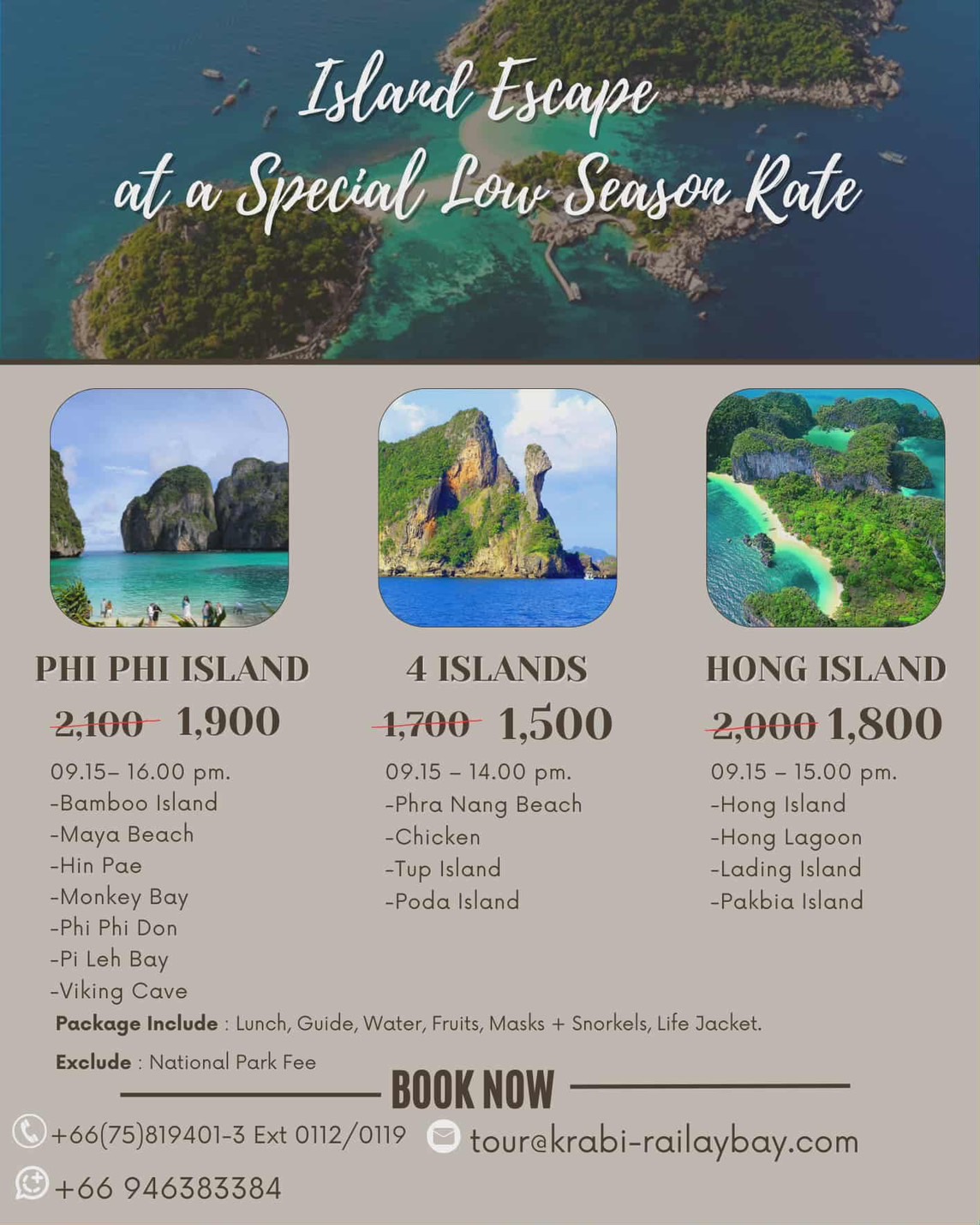 Island Escape at a Special Low Season Rate